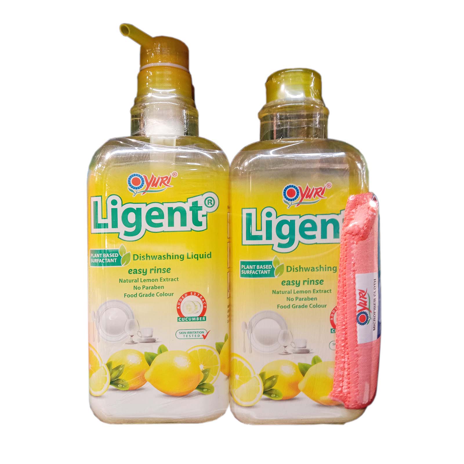 Yuri Ligent Anti-Bacterial Dishwashing Detergent Lemon 1L x 2 - Image 2