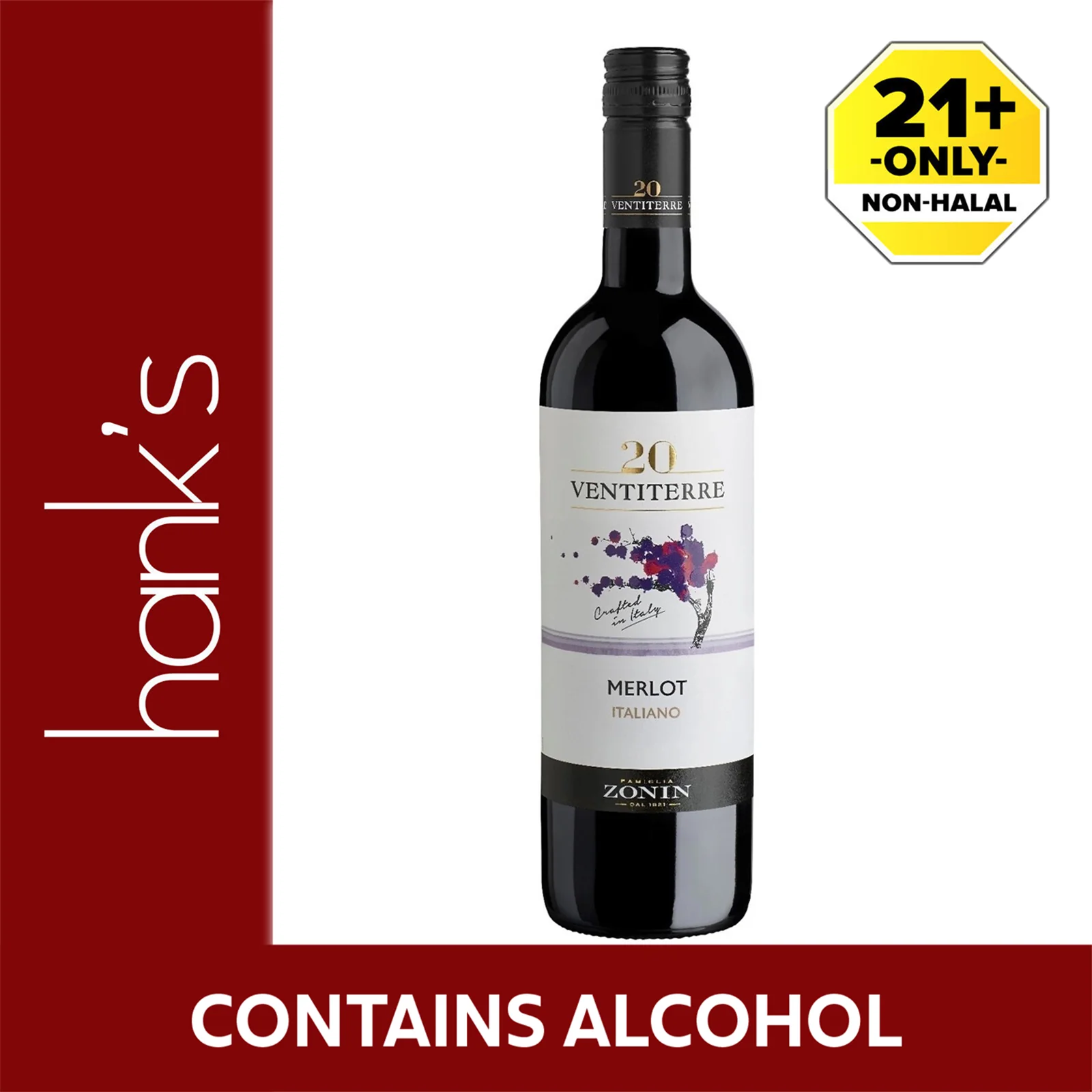 Ventiterre  Merlot Veneto Wine 750ml - Image 2