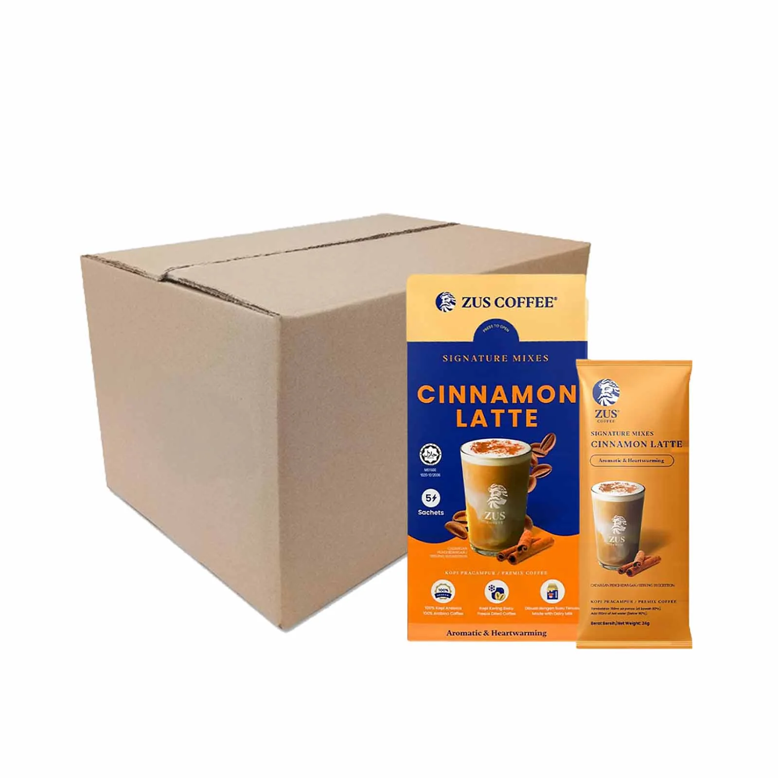 Zus Signature Mixes Coffee - Cinnamon Latte 23g x 5 - Image 2