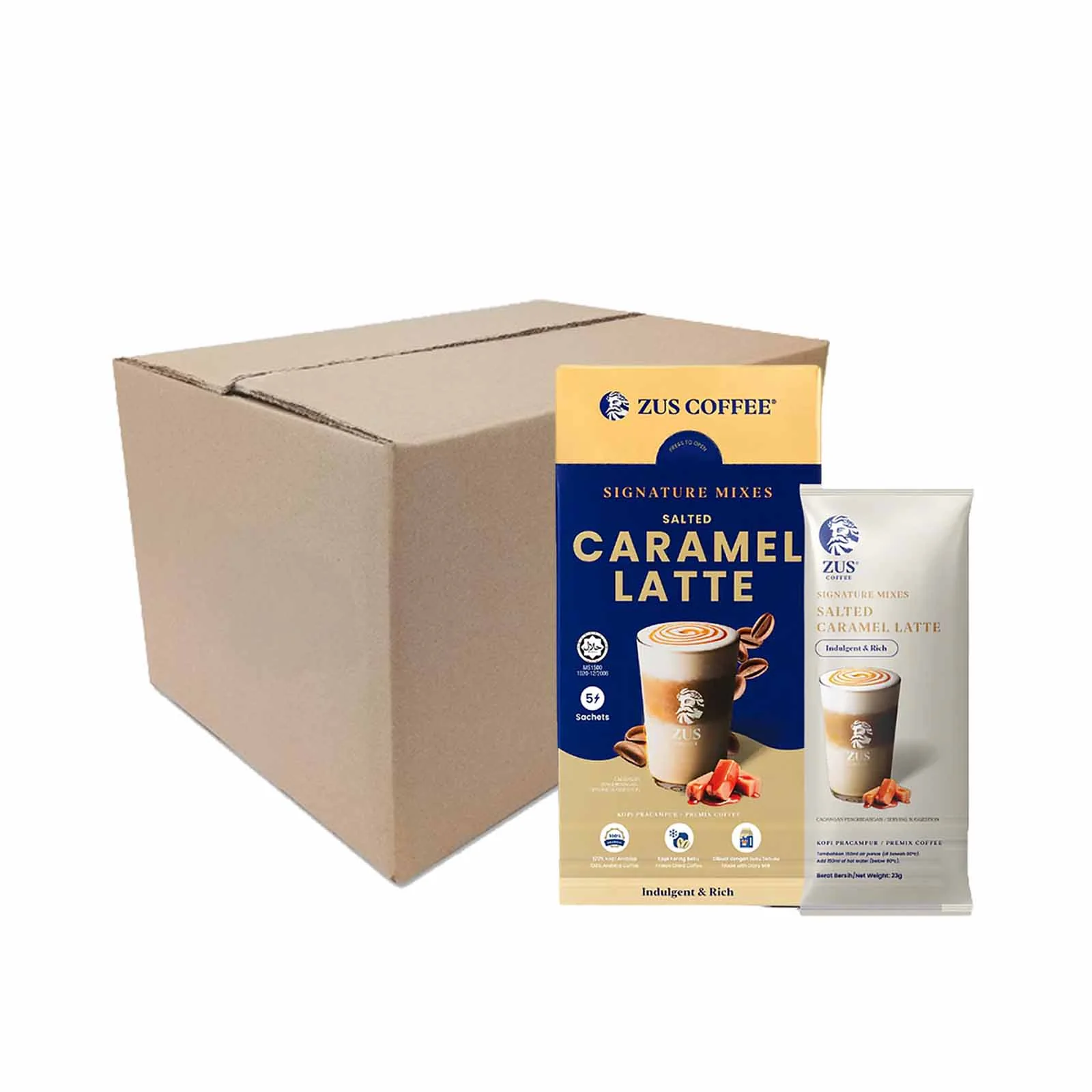 Zus Signature Mixes Coffee - Salted Caramel Latte 5pcs/pack - Image 2