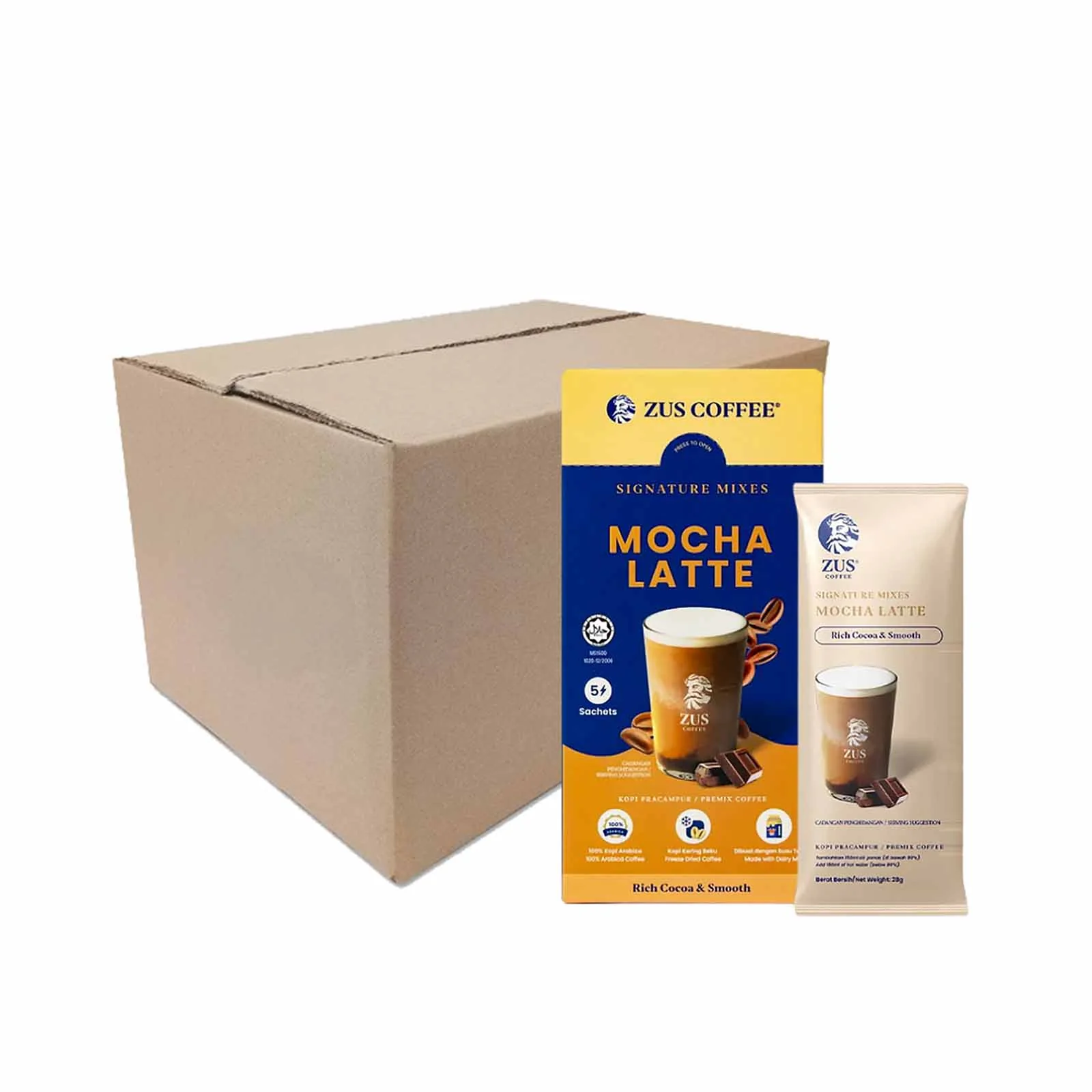 Zus Sign Mocha Latte Mixes Coffee 23g x 5 - Image 2
