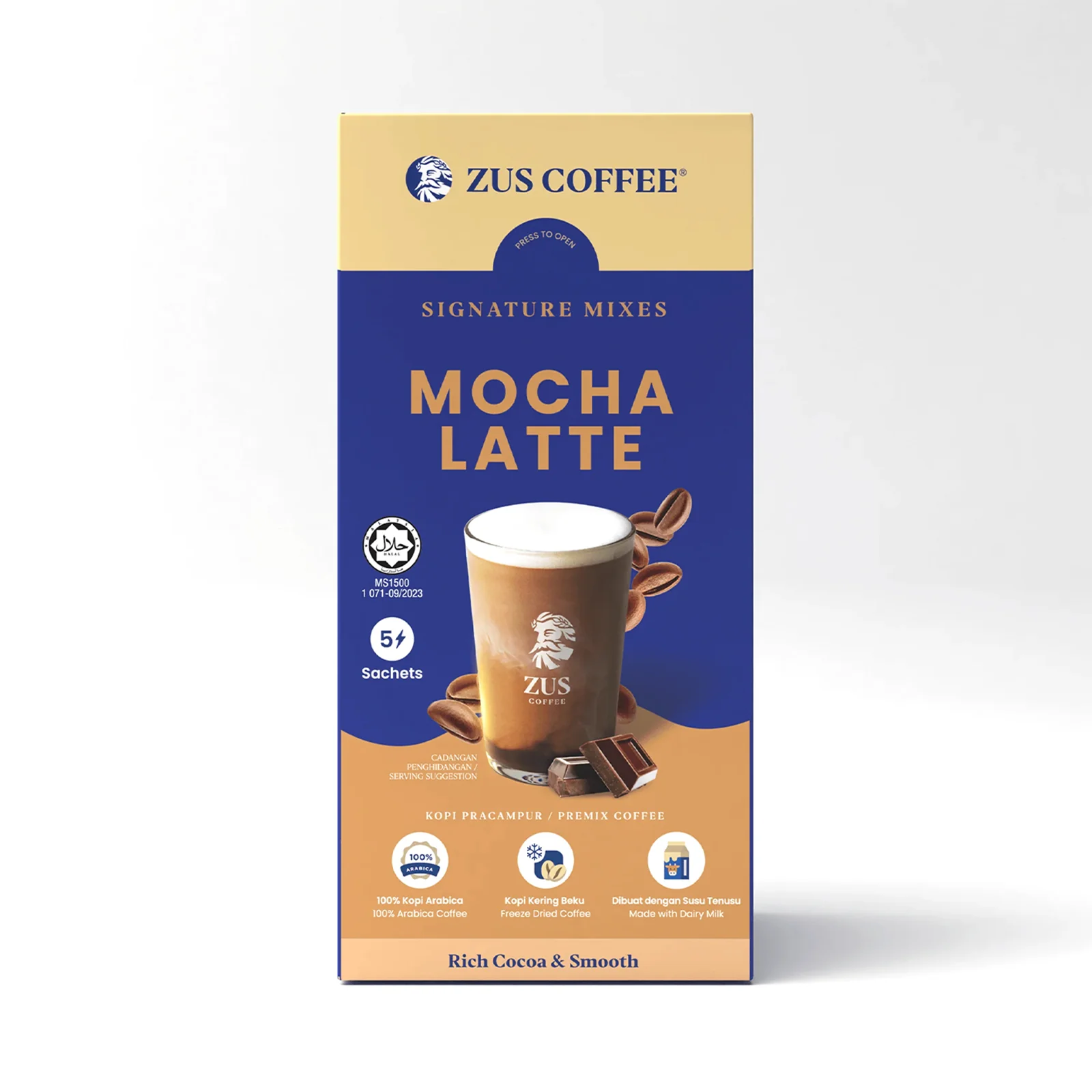 Zus Sign Mocha Latte Mixes Coffee 23g x 5 - Image 3