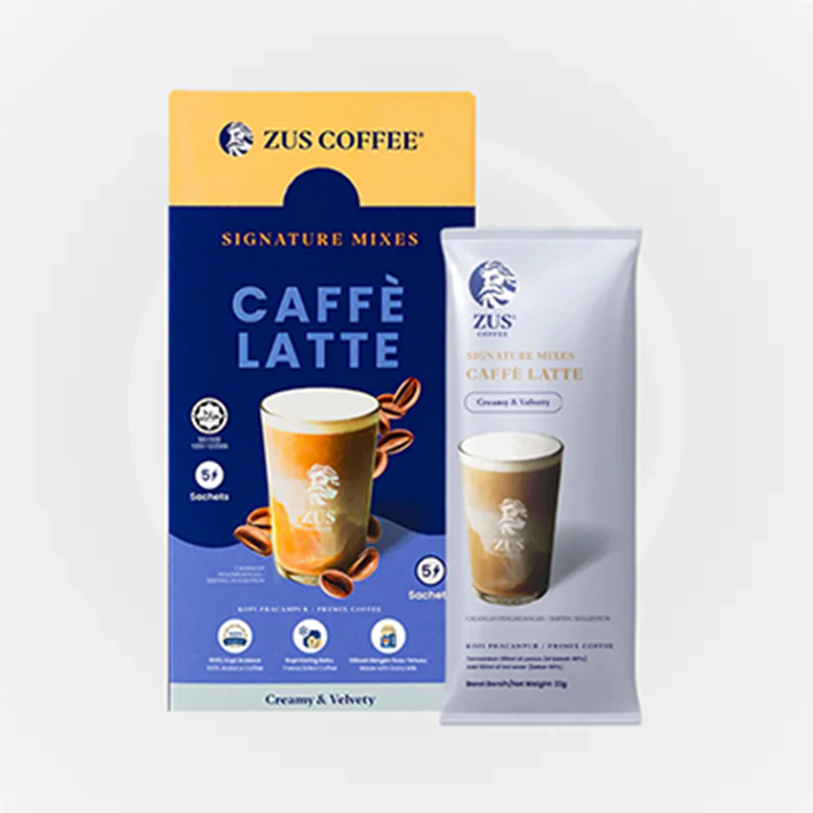 Zus Signature Caffe Latte Coffee Mixes 23g x 5