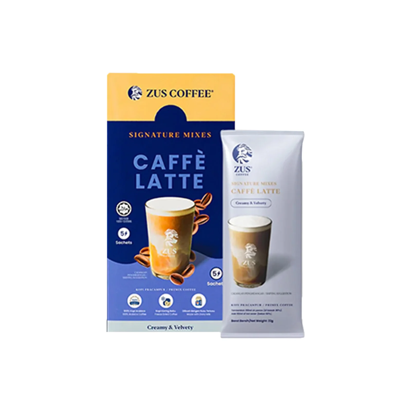 Zus Signature Caffe Latte Coffee Mixes 23g x 5 - Image 3